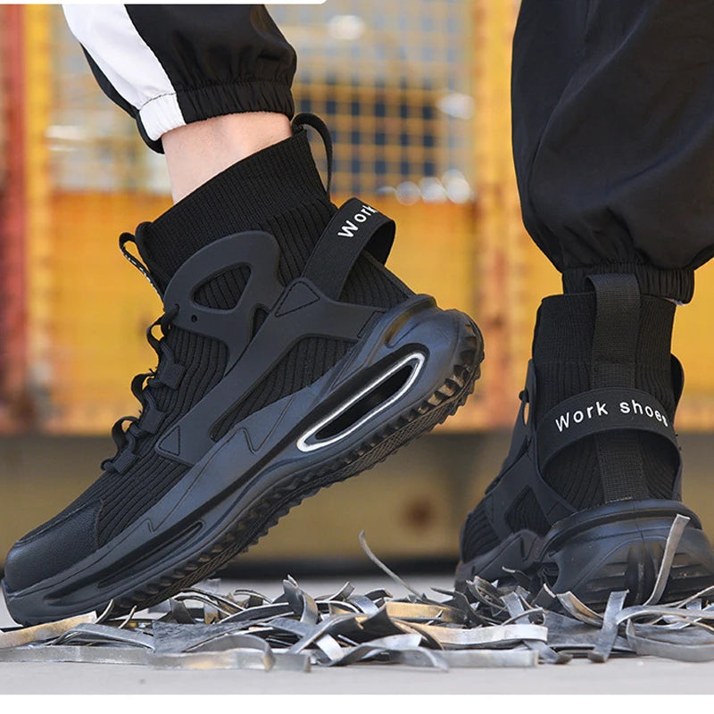 Work shoes for man S3 high safety shoes  Safety Shoes With Steel Toe Cap,Light Weight Breathable Work Boots For Men Botas Hombre