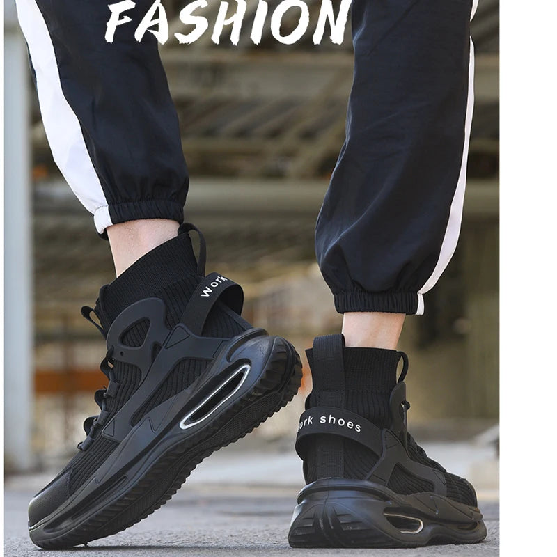 Work shoes for man S3 high safety shoes  Safety Shoes With Steel Toe Cap,Light Weight Breathable Work Boots For Men Botas Hombre