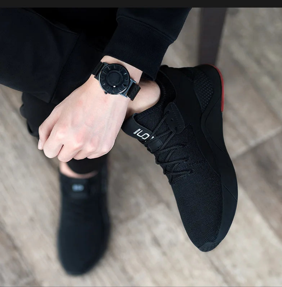 2025 New Man's Sports Shoes Korean Version Trendy work  Shoes Man Casual Running Shoes Flying Woven Breathable Summer Shoes Man