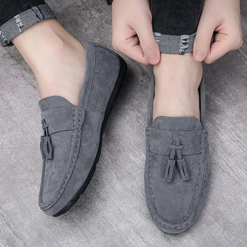 Comfortable Men's Shoes Soft Sole Loafers Outdoor Mens Casual Shoes Fashion Leather Shoes Autumn Flat Male Driving Shoe Zapatos