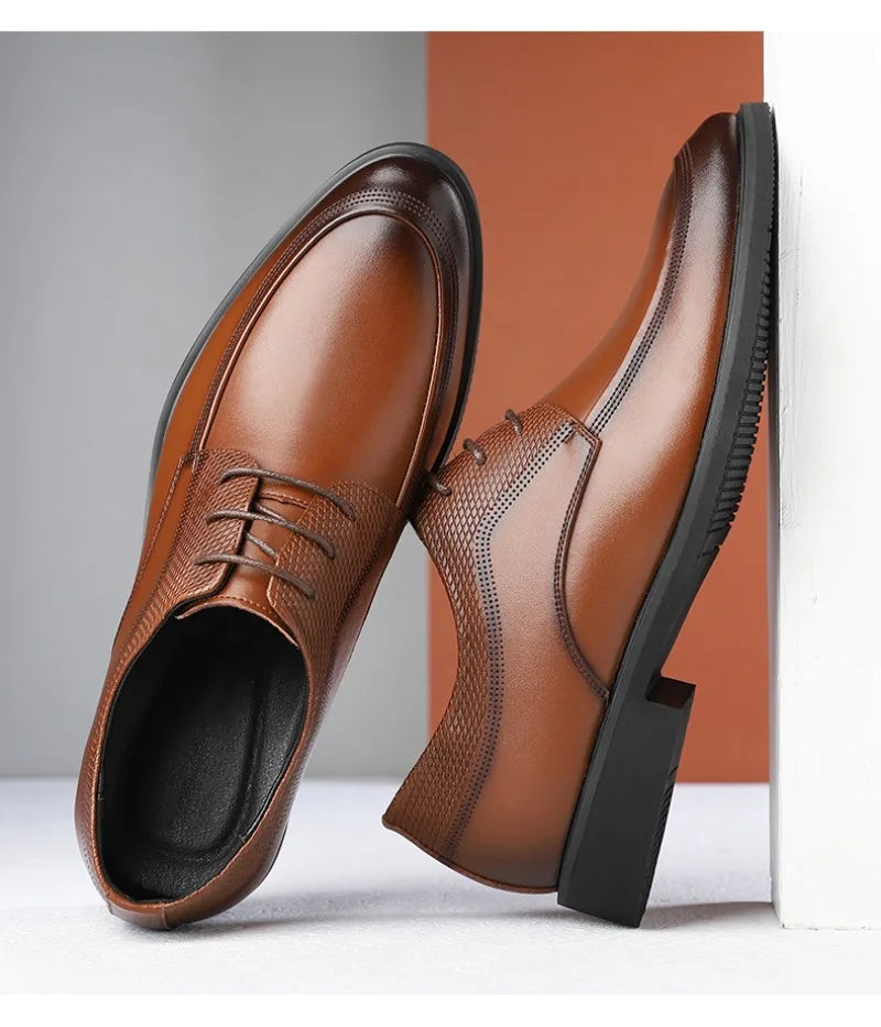 Shoes for Men Summer Breathable Hollow Out Shoe Fashion Business Dress Shoes Luxury Casual Leather Shoes for Men Loafers