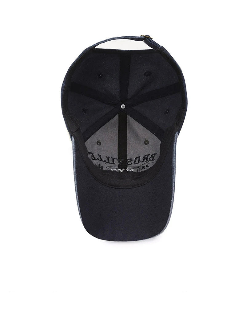 Four Seasons Men's Baseball Cap Casual Wash Embroidered Cap Curved Brim Bowler Sun Hat Official Website