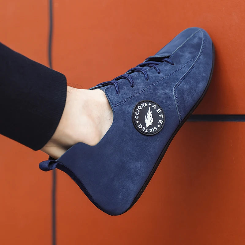 MAEDEF Men's Loafers Lightweight Driving Casual Thin Bottom Flats Shoes Soft Sole Comfortable Non Slip Lace-up Walking Shoes Men