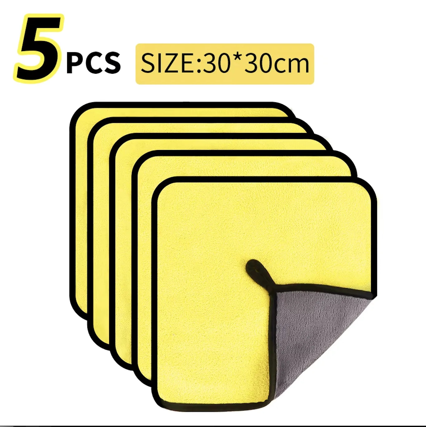 3/5/10Pcs Car Wash Microfiber Towel 30*30CM / 30*60cm Car Cleaning Drying Cloth  Care Cloth Car Wash Towel  Kitchen Towel