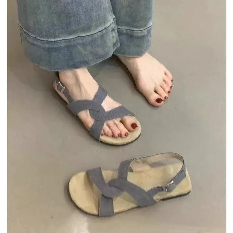 2025 New Summer Barefoot Leather Flat Sandals for Women Men Shoe with New MInimalist Soft Sole Light Weight Sandalias De Mujer