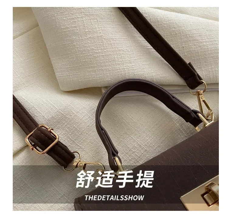 Women's Plaid Crossbody Bag PU Leather - Lightweight Shoulder Purse for Office, Commute & Travel 크로스백
