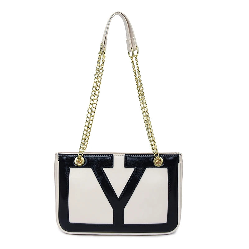 High-End Luxury Elegant Tote Bag For Women Shopper Messenger Purse Solid Color Commuter Use Large Capacity