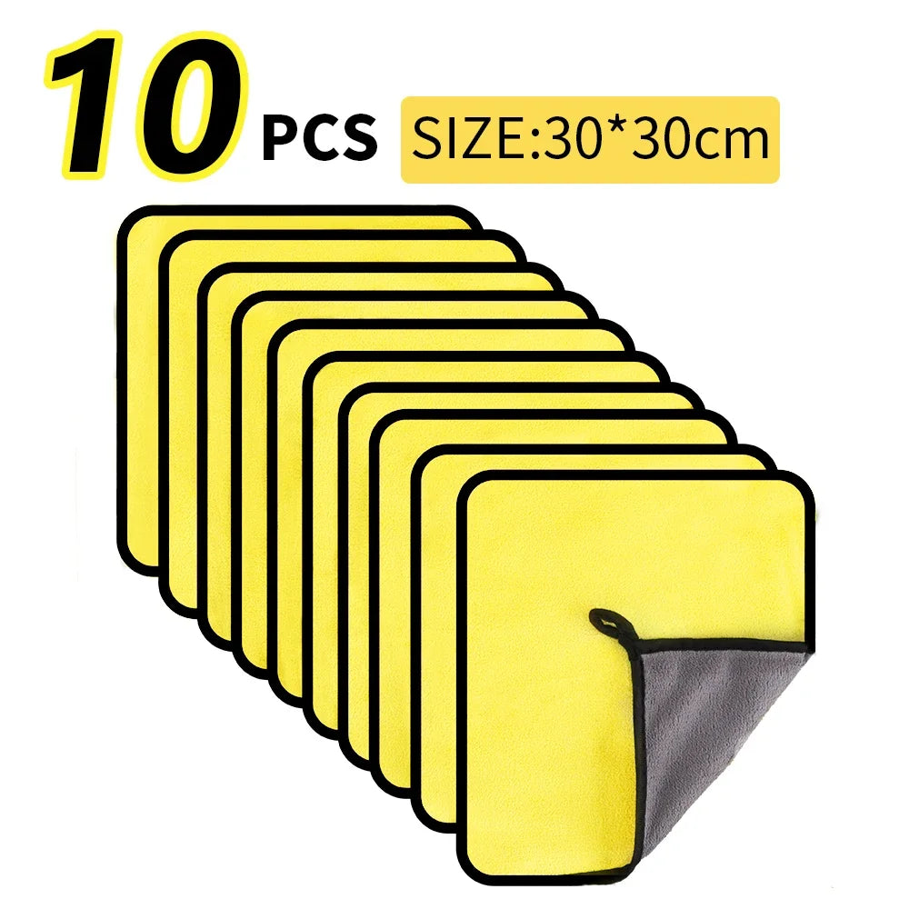 3/5/10Pcs Car Wash Microfiber Towel 30*30CM / 30*60cm Car Cleaning Drying Cloth  Care Cloth Car Wash Towel  Kitchen Towel