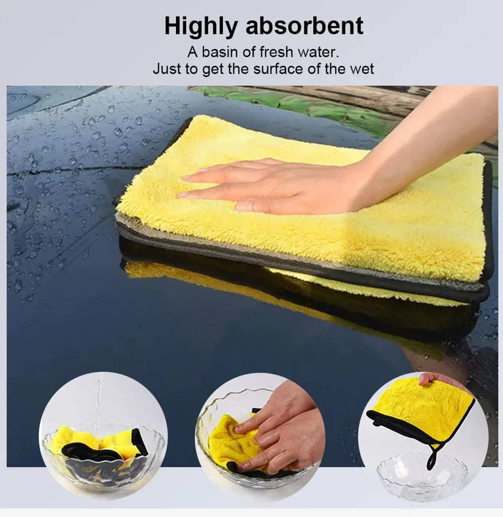 3/5/10Pcs Car Wash Microfiber Towel 30*30CM / 30*60cm Car Cleaning Drying Cloth  Care Cloth Car Wash Towel  Kitchen Towel