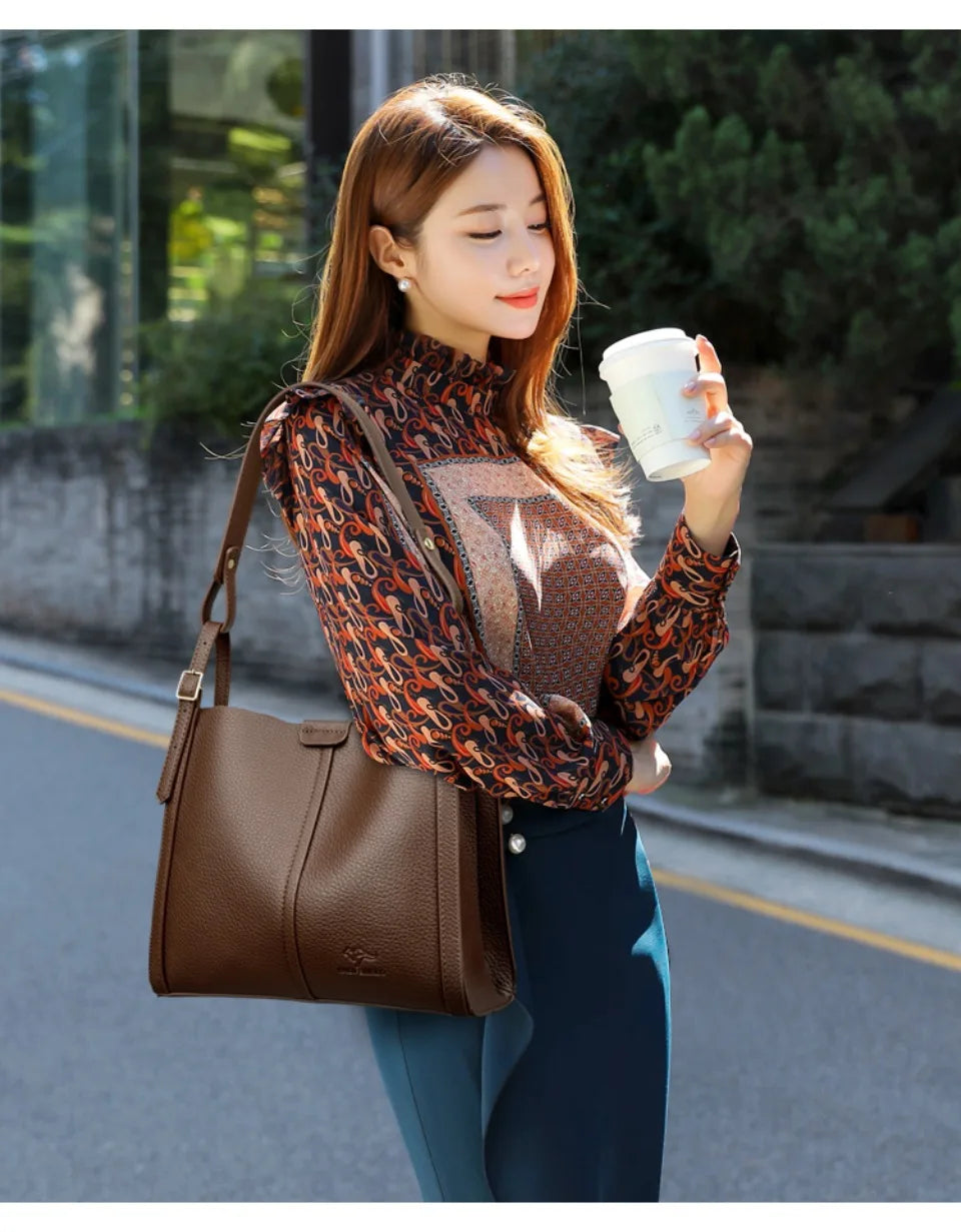 Hand Top-Handle Bags for Women 2025 High Quality Pu Leather Purse Ladies Shoulder Crossbody Bag Medium Casual Tote KAIDIFEINIROO