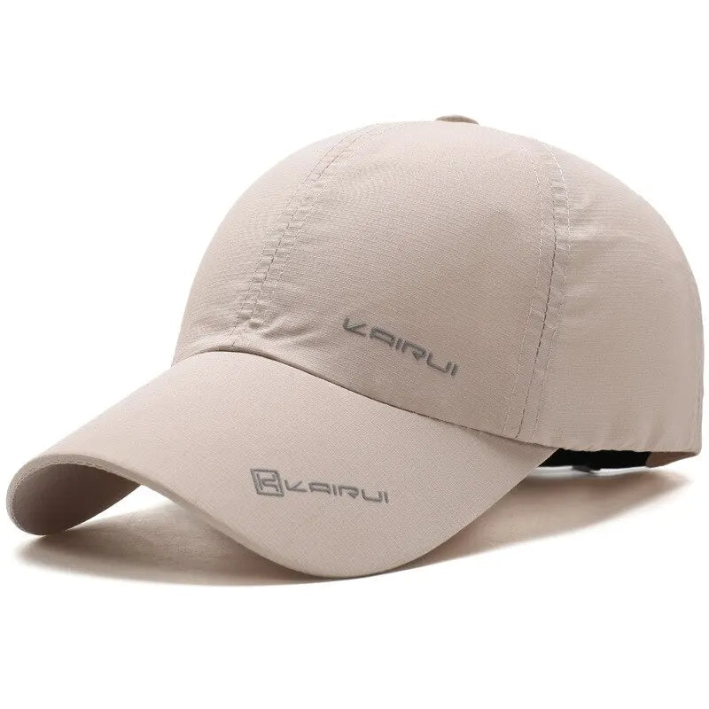 New Men Hat Four Seasons Quick-Dry Baseball Cap Women Outdoor Sports Sun Hat Print Letter Cap