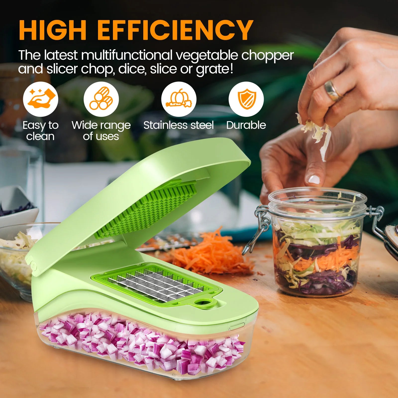 17 in 1 Multifunctional Vegetable Chopper Handle Food Grate Food Chopper Vegetable Slicer Dicer Cut Kitchen Items cocina 2024
