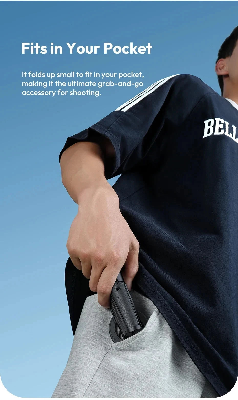 Magnetic Phone Tripod Wireless Phone Grip Selfie Stick Desktop Tripod for iPhone 16 15 14 13 12 Pro Max For Samsung phone holder