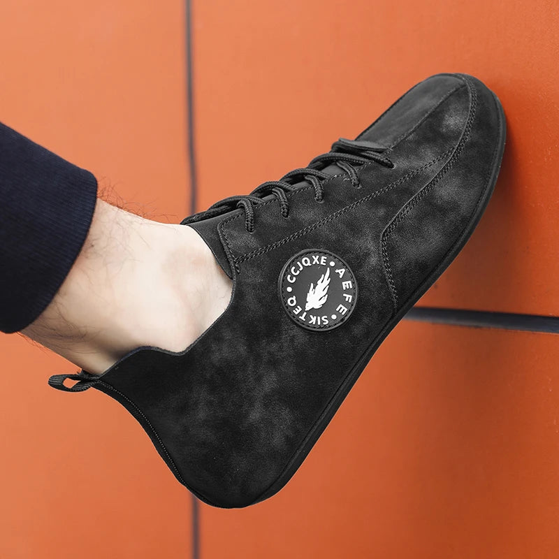 MAEDEF Men's Loafers Lightweight Driving Casual Thin Bottom Flats Shoes Soft Sole Comfortable Non Slip Lace-up Walking Shoes Men