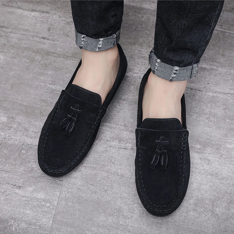 Comfortable Men's Shoes Soft Sole Loafers Outdoor Mens Casual Shoes Fashion Leather Shoes Autumn Flat Male Driving Shoe Zapatos