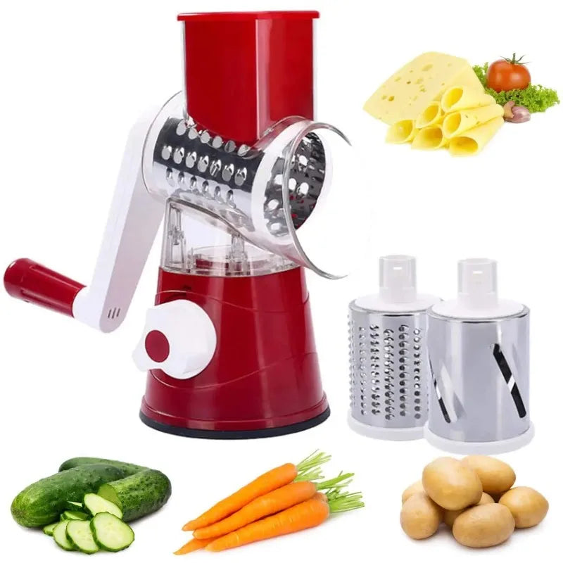 Multifunctional Roller Vegetable Cutter Hand Crank Home Kitchen Shredder Potato Grater