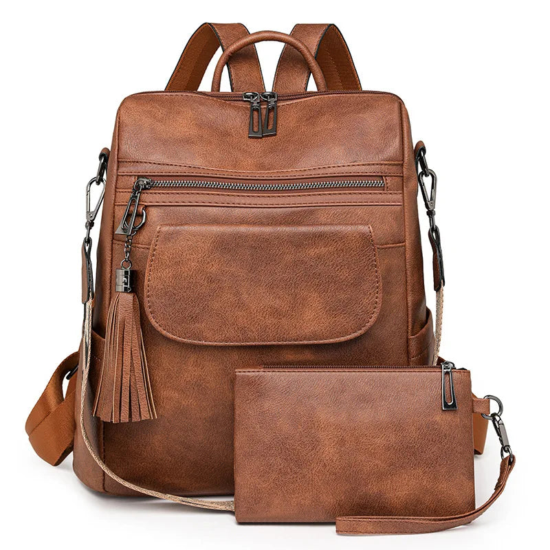 Fashion Women Purse and Handbag Large Womens Backpack PU Leather Travel Backpack Designer Ladies Shoulder Bags School Backpack