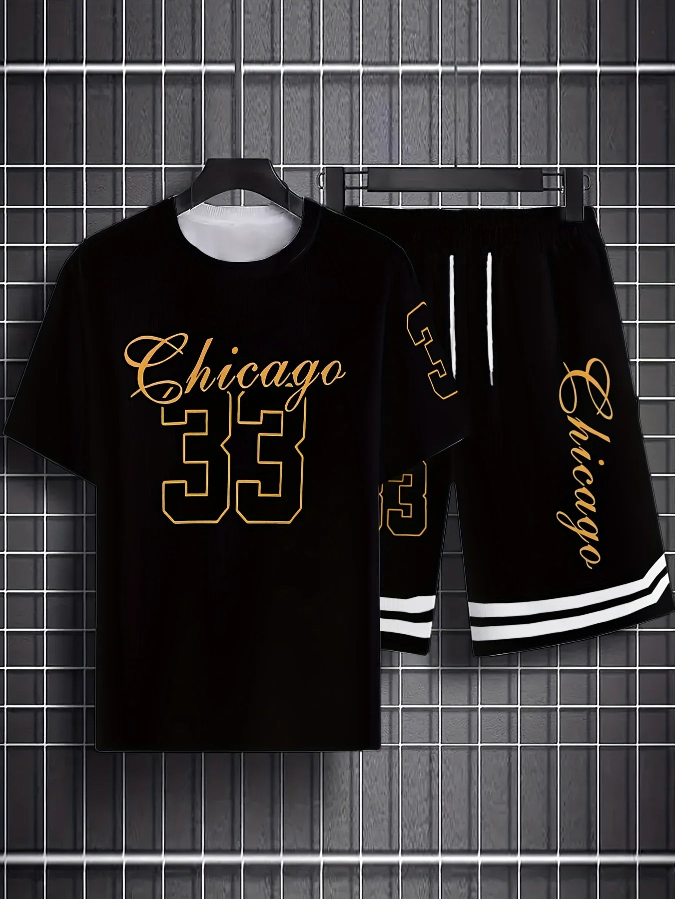 Summer 2025 New Men's Set 3D Digital printed casual round-neck short-sleeved T-shirt with Shorts 2-piece casual sporty men's set