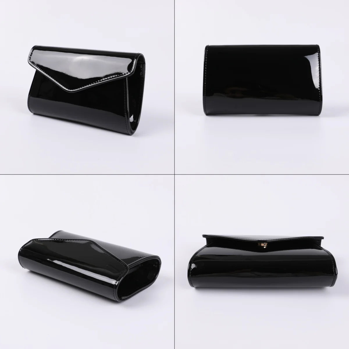 Lady PU Evening bag Patent leather Hand bag flash contracted bag in Europe and the party bag Purse