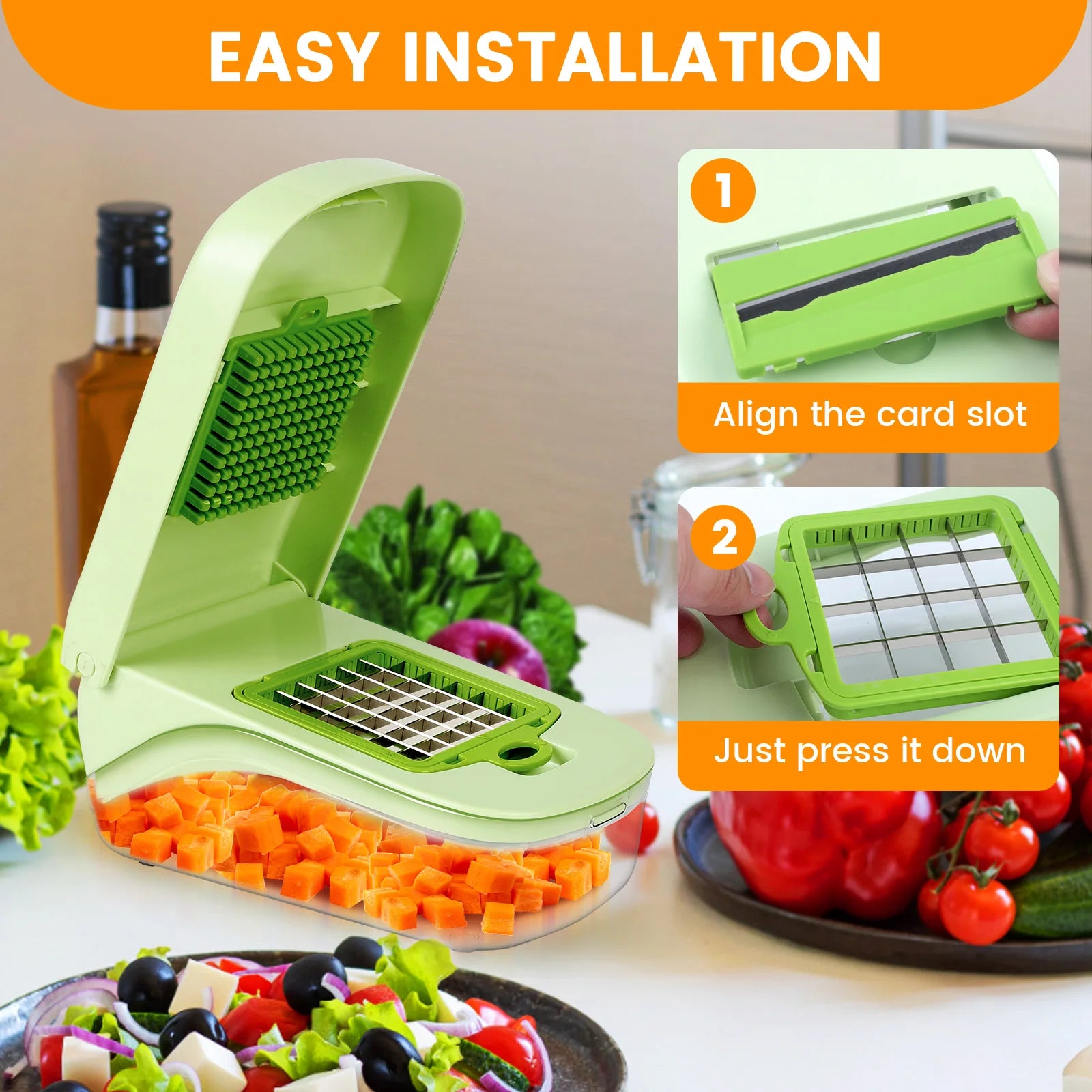 17 in 1 Multifunctional Vegetable Chopper Handle Food Grate Food Chopper Vegetable Slicer Dicer Cut Kitchen Items cocina 2024