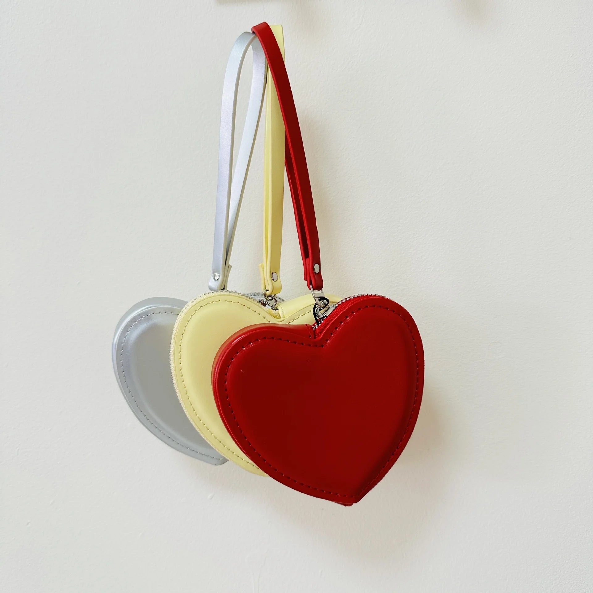 Girls Kawaii PU Leather Heart Bag Business Wallet Designer Original Brand Womens Wallets for Women Purses Clutch Bag