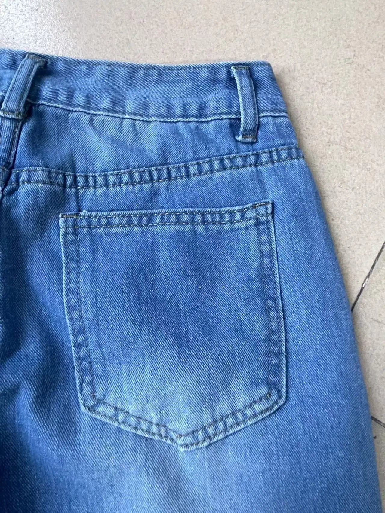 Mom Jeans Women Denim Pant Wide Leg Long Pants Hole High Waist Straight Trousers Y2k Streetwear Work Splice Casual 2025 Punk