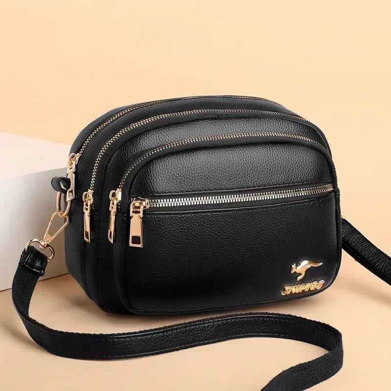 Luxury Ladies Handbag Sac High Quality Soft Leather Purse Fashion Women Shoulder Messenger Bag Multi-pocket Wear-resistant Bag