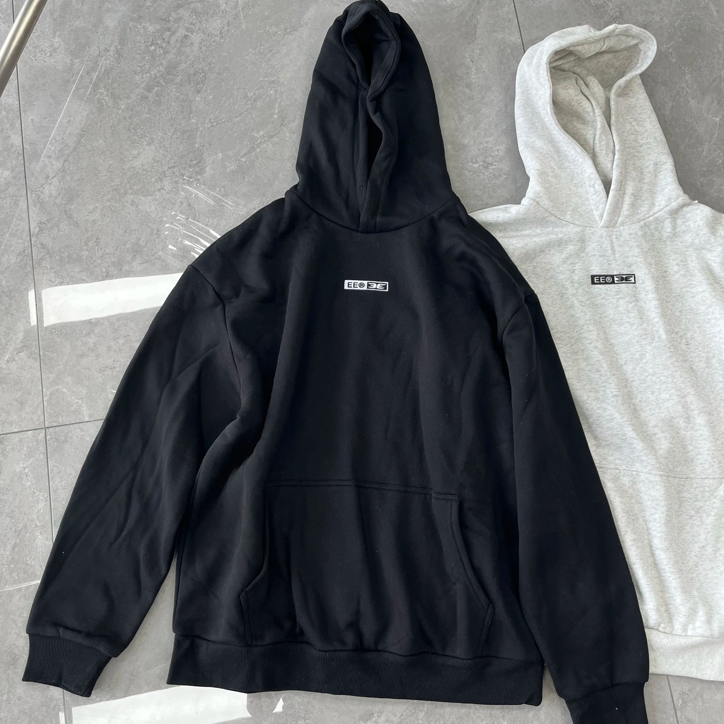 Elite Eleven Double Embroidered Milk Velvet Hoodie Couple Sle Loose Fit Long Sve Cotton Polyester Blend Hoodie