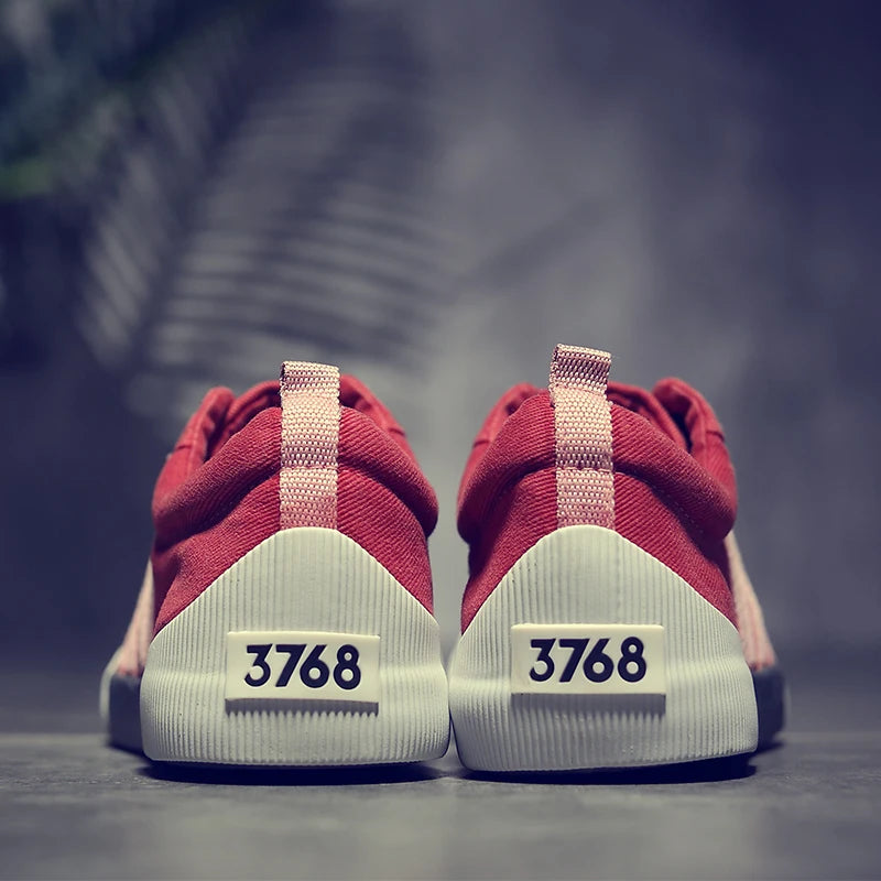 Retro Men's Canvas Sneakers Tenis Sport Running Trainers Breathable Male Student Casual Leisure Flat Skateboar Walking Shoes