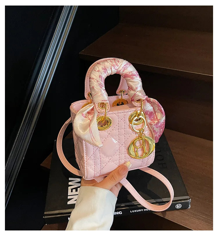 2025 Quilted Lady Dior Style Purse, Luxury Mini Chain Crossbody Shoulder Handbag