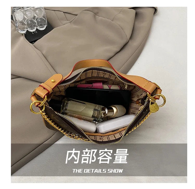 Luxury Leather Tote Bag For Women Designer Crossbody Shoulder Handbag Elegant Ladies Messenger Purse Stylish Classic