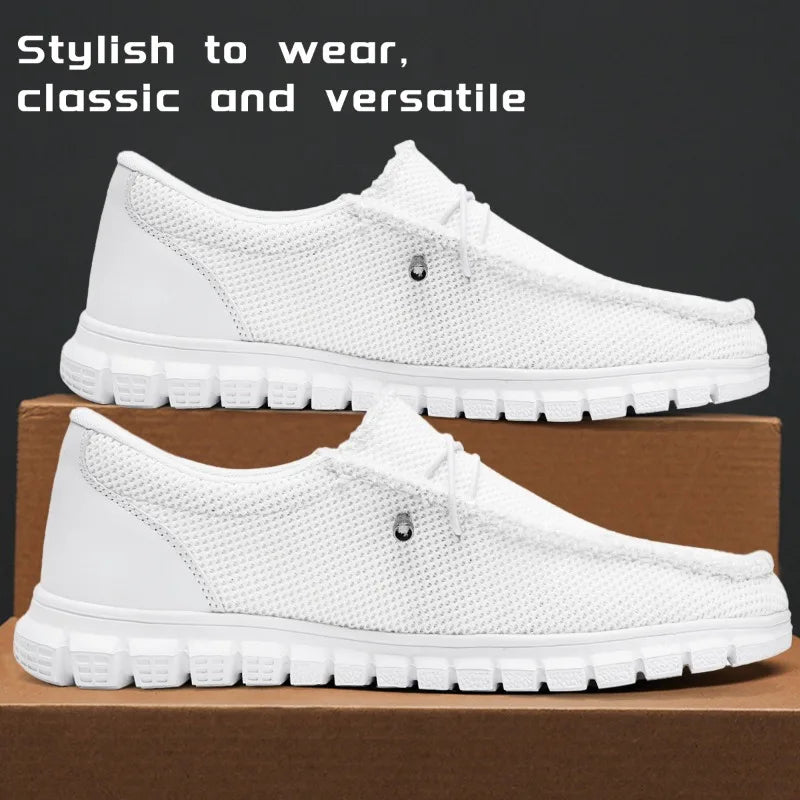 Men Casual Shoes Canvas Loafers for Man Non Slip Vulcanized Shoe Breathable Comfortable Wide Toe Wear-resistant Outdoor Walking