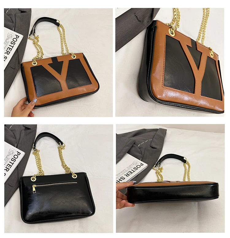 High-End Luxury Elegant Tote Bag For Women Shopper Messenger Purse Solid Color Commuter Use Large Capacity