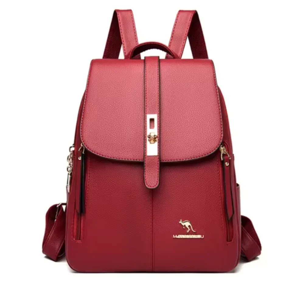 Women Large Capacity Backpack High Quality Leather Vintage Bags for Women School Bags Travel Rucksack Ladies Bookbag Knapsack