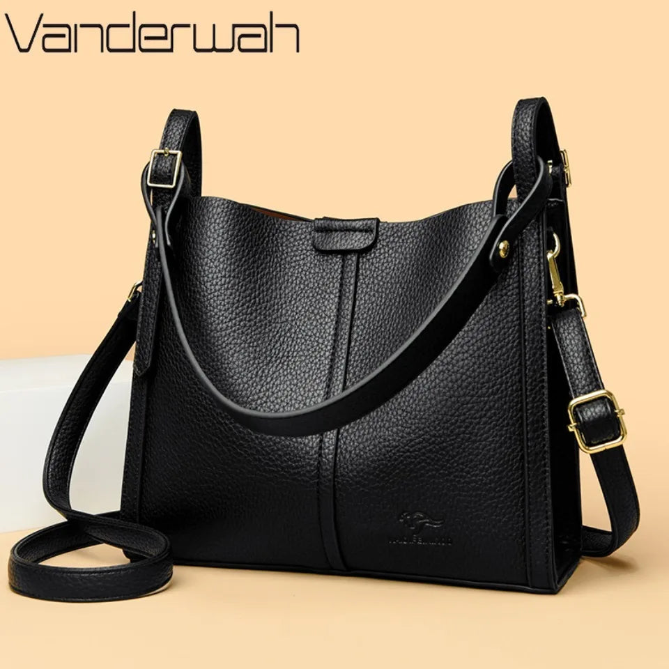 Hand Top-Handle Bags for Women 2025 High Quality Pu Leather Purse Ladies Shoulder Crossbody Bag Medium Casual Tote KAIDIFEINIROO