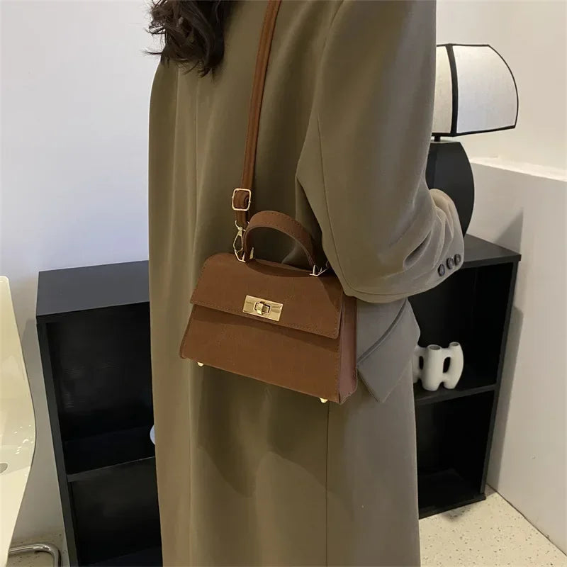Women's Plaid Crossbody Bag PU Leather - Lightweight Shoulder Purse for Office, Commute & Travel 크로스백