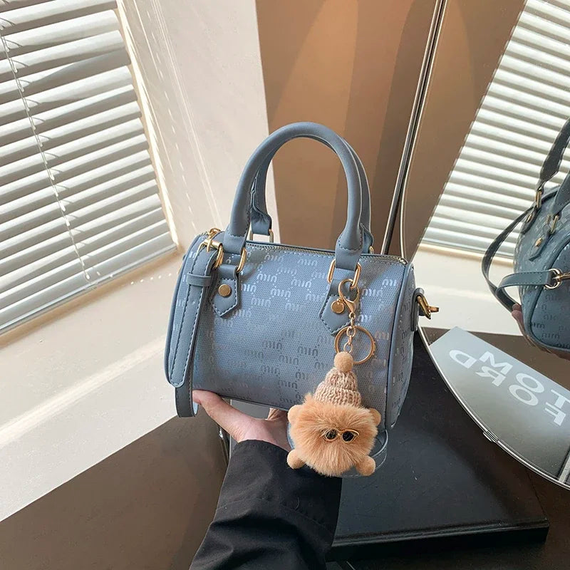 New Trendy Crossbody Purse For Women Luxury Leather Women's Chain Shoulder Bag Ladies Zipper Handbag With Chain Detail