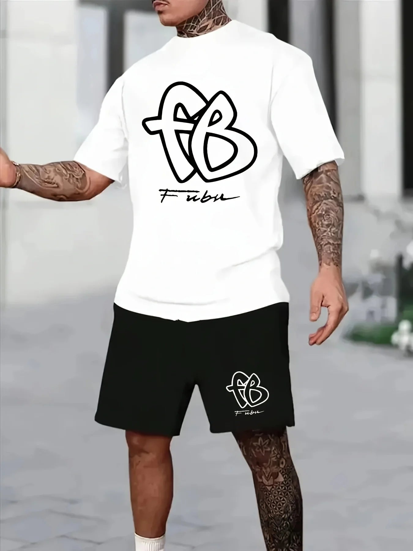 2025 Summer New Men's Casual Set 3D printed sportswear summer streetwear outdoor shorts set