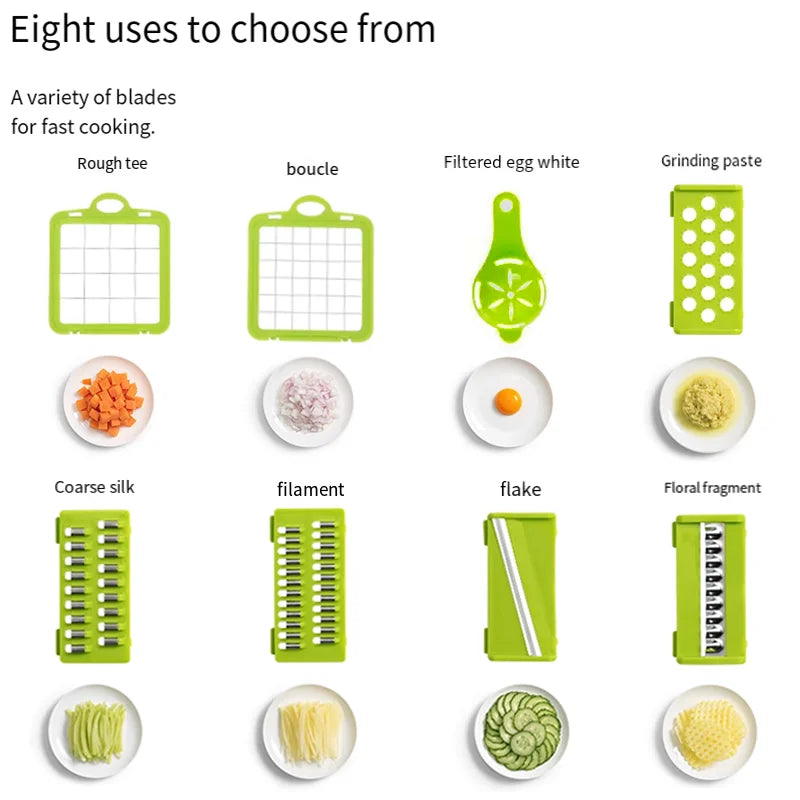 Kitchen Tools Multifunctional Vegetable Cutter Set Manual Slicer Shredder Wiper Grater Kitchen Gadgets and Accessories Cooking
