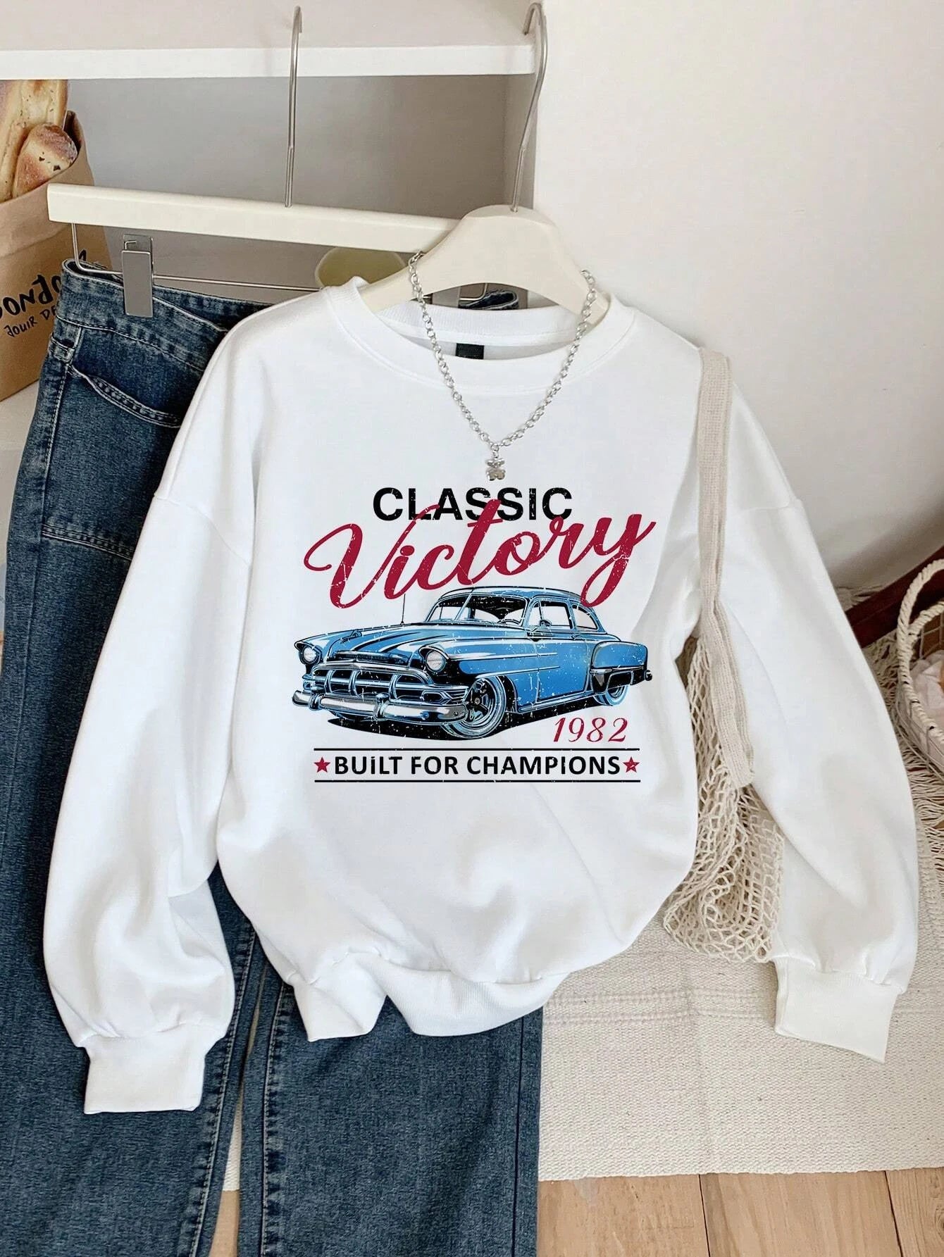 Keep Classic Alive And Car Printing Hoodies Women Autumn Casual Soft Hoodie Fashion Oversize Hoody Versatile Warm Fleece Hooded