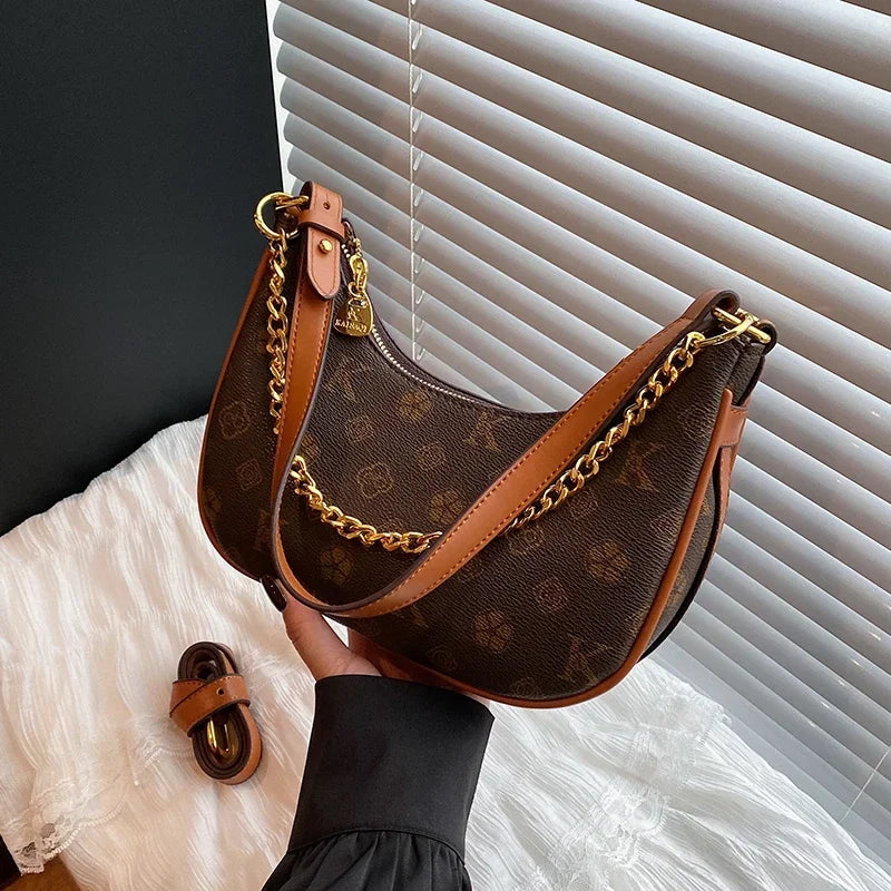 Luxury Leather Tote Bag For Women Designer Crossbody Shoulder Handbag Elegant Ladies Messenger Purse Stylish Classic