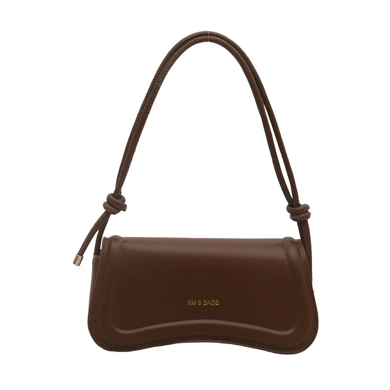 Ladies Shoulder Crossbody Bags  Women Underarm Bags Solid Color Small Top-handle Bags Purse Female Daily Handbags PU Leather