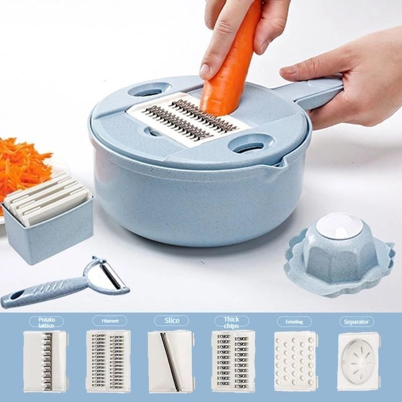 Kitchen Slicer And Chopper Ten In One Set Potato Slice And Slicing Multi-function Slicer Kitchen Appliances Kitchen Utensils