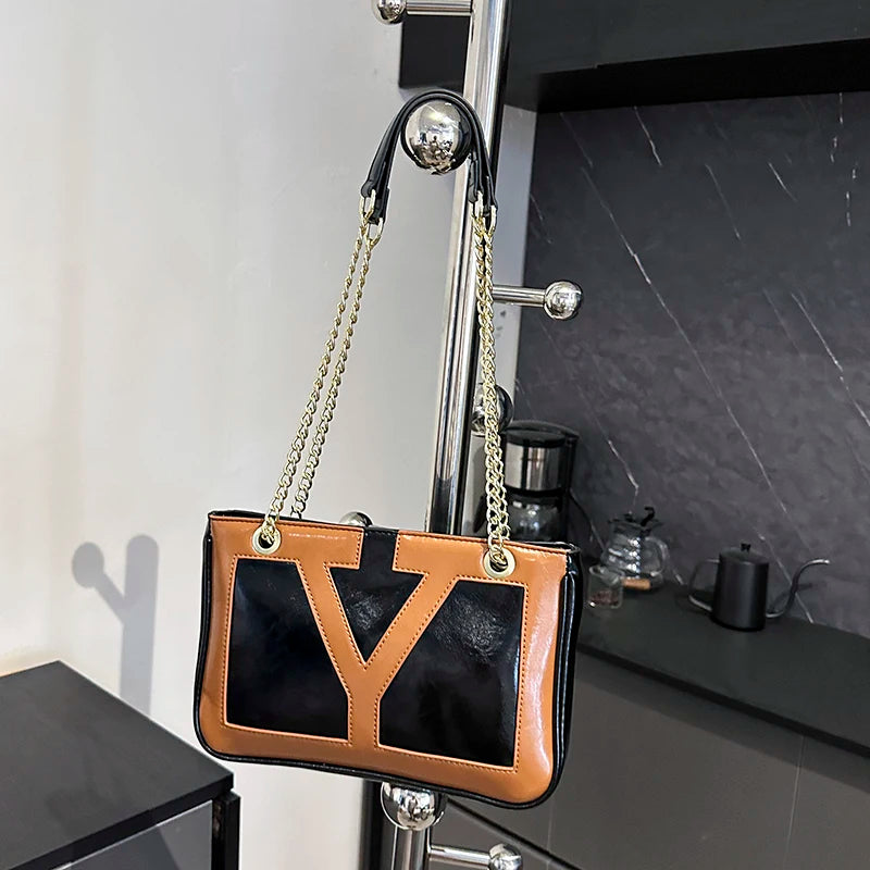 High-End Luxury Elegant Tote Bag For Women Shopper Messenger Purse Solid Color Commuter Use Large Capacity