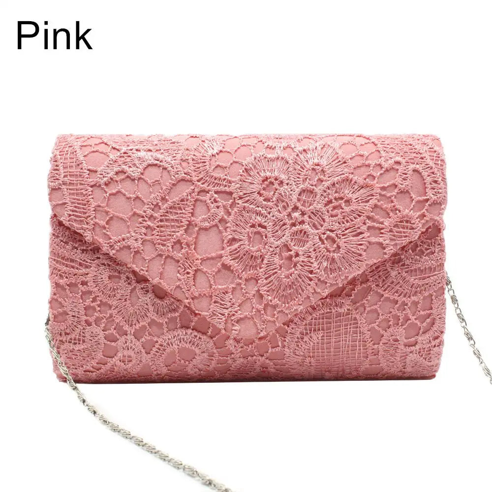Ladies Lace Wedding Wallet Evening Party Purse Handbags Clutch Bag Messenger Bag