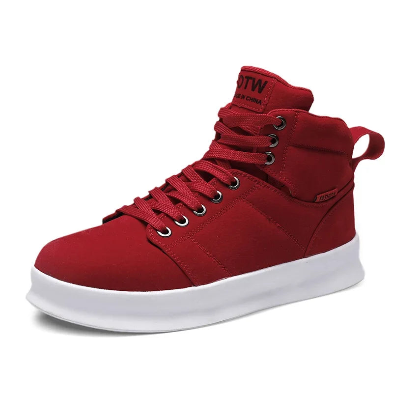 Brand High-Top Men Sneakers Microfiber Sneaker Man Platform Tennis Vulcanized Shoes Colorful Casual Original Men's Shoes 2023
