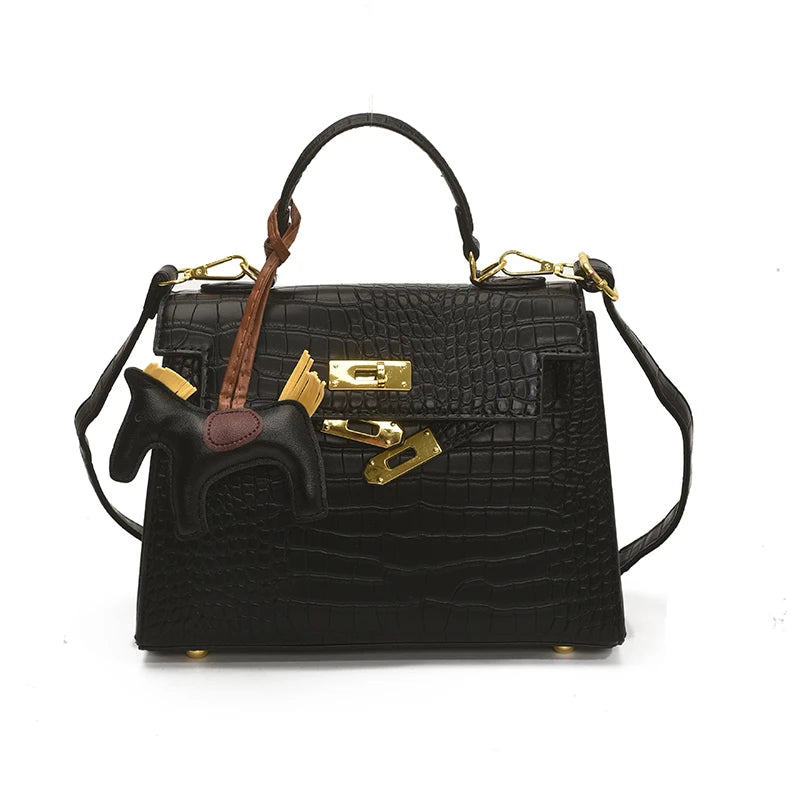 Premium Leather Crossbody Bag For Ladies, Fashionable Shoulder Messenger Purse Designer Tote Handbag Women Chic