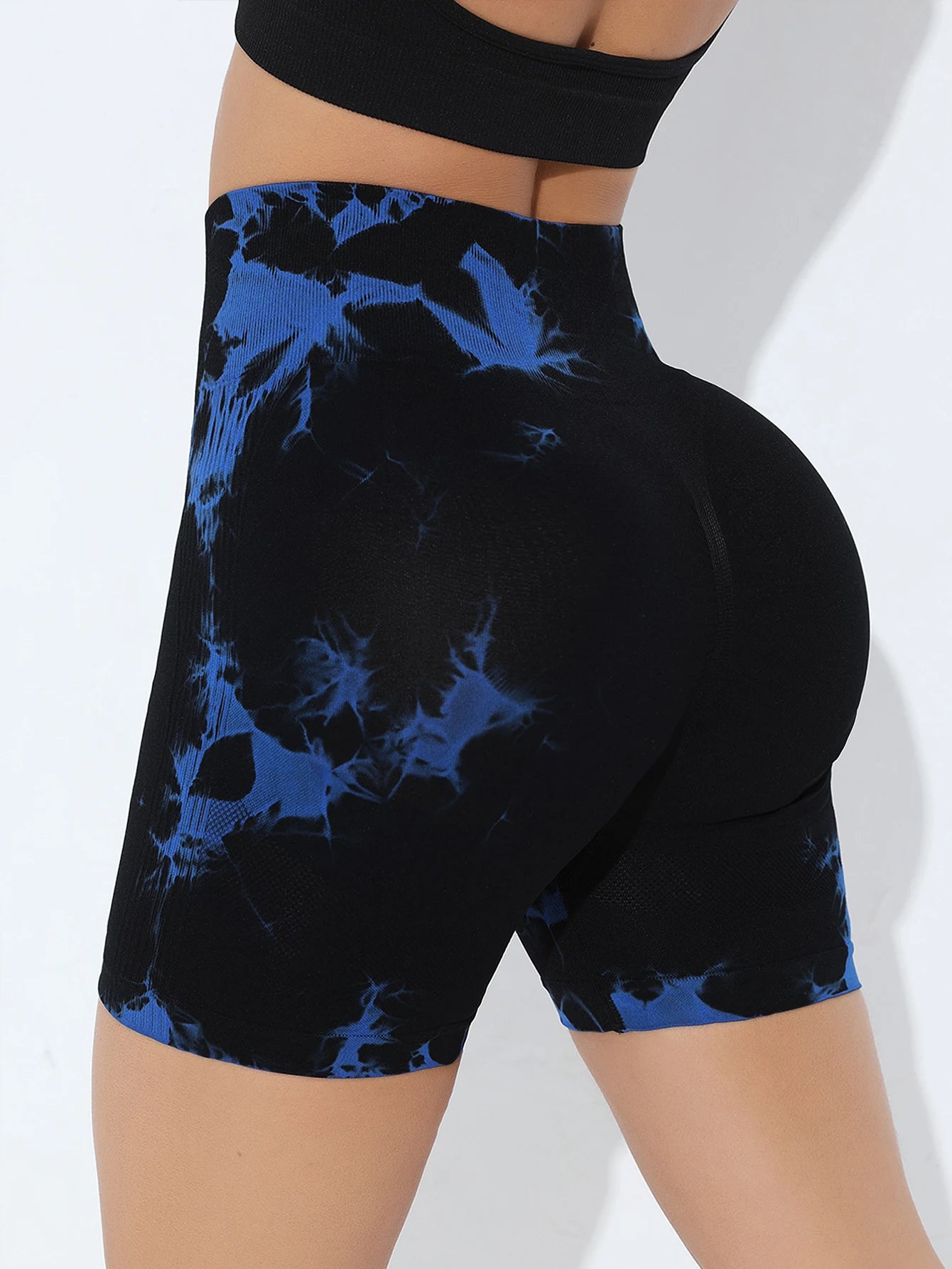 16 Color Sexy Tie Dye Shorts Woman Fitness Seamless Butt Lifting Shorts One Pieces Activewear Running Outdoors