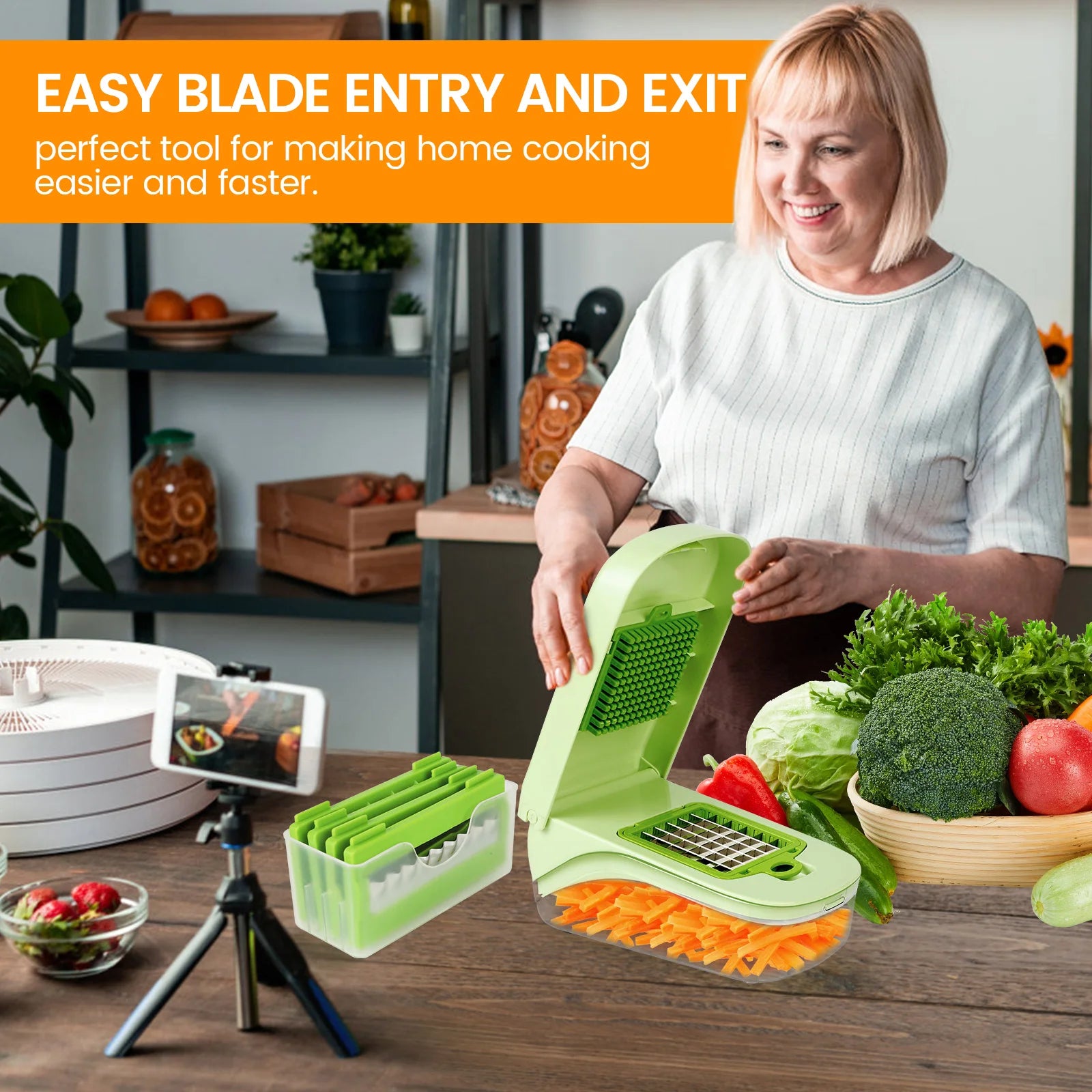 17 in 1 Multifunctional Vegetable Chopper Handle Food Grate Food Chopper Vegetable Slicer Dicer Cut Kitchen Items cocina 2024