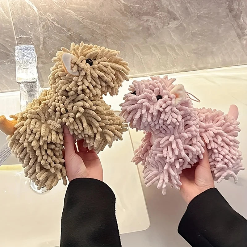 Cute Puppy Shaped Hand Towel Is An Ideal Choice for Wall Mounted Kitchen and Bathroom Use, Bathroom Towel